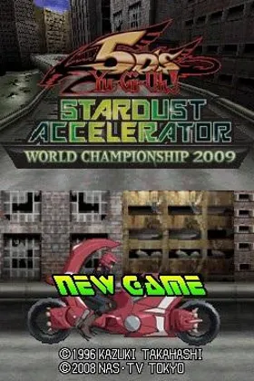 Yu-Gi-Oh! 5D's - Stardust Accelerator - World Championship 2009 (USA) (En,Ja,Fr,De,Es,It) screen shot title